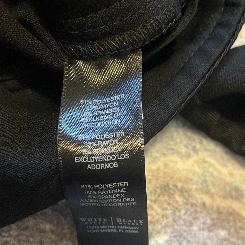 White House Black Market Black Utility Jacket with Gold Accents - Picture 4 of 7